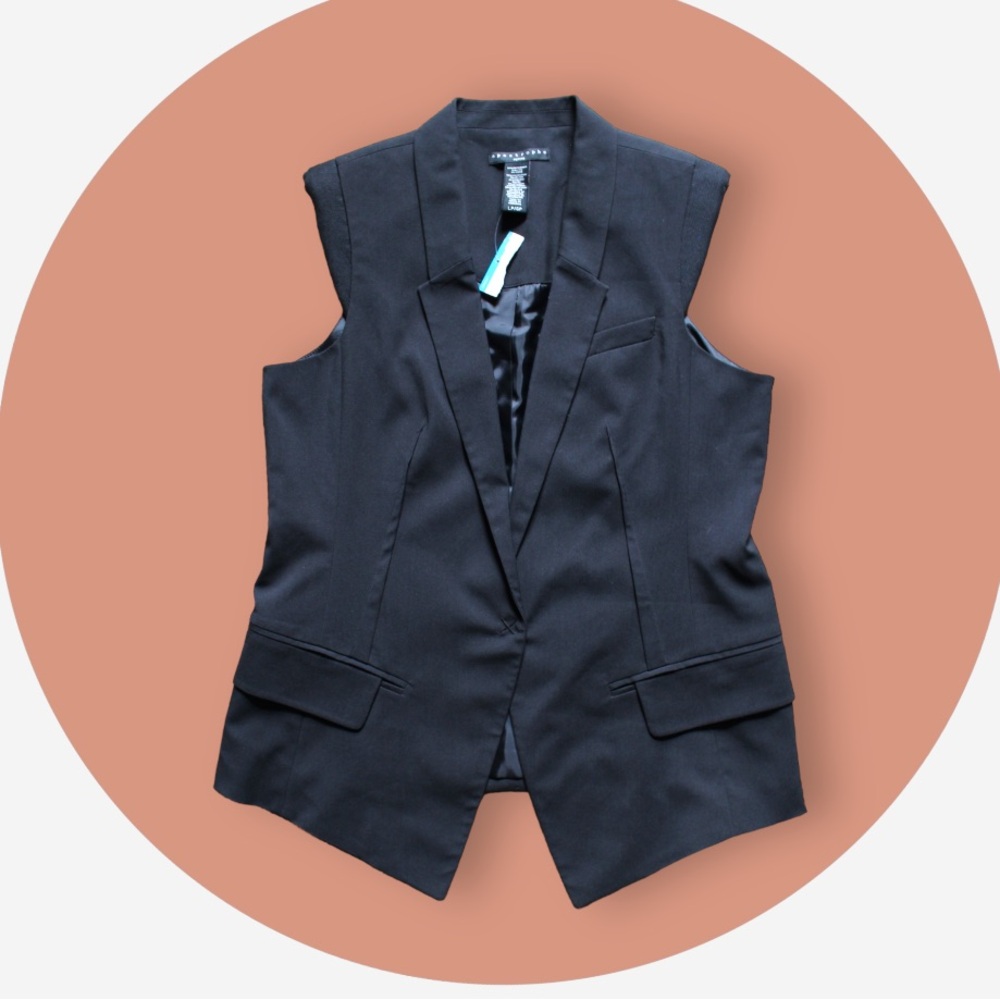 Apostrophe Single Button Vest Blazer